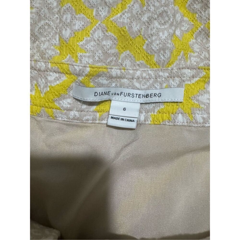 Diane Von Furstenberg luxe lace up henna diamonds print mini dress 6 - Picture 3 of 13
